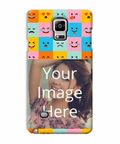Flat Emoji Design Custom Back Case for Samsung Galaxy Note 4