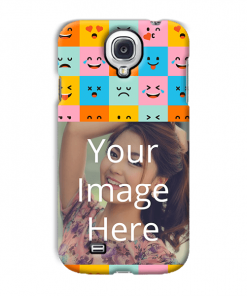 Flat Emoji Design Custom Back Case for Samsung Galaxy S4 Mini