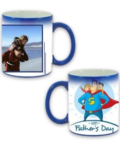 Custom Blue Magic Mug - Happy Father's Day Design
