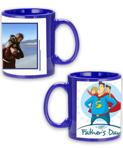 Custom Blue Mug - Happy Father's Day Design