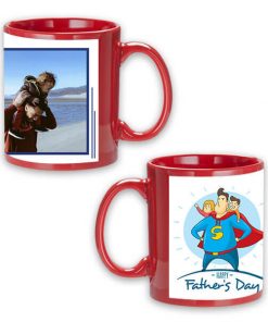 Custom Red Mug - Happy Father's Day Design