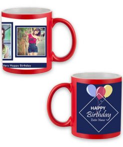 Custom Red Magic Mug - Happy Birthday Design
