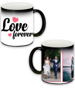 Custom Magic Mug - Black - Love Forever Design