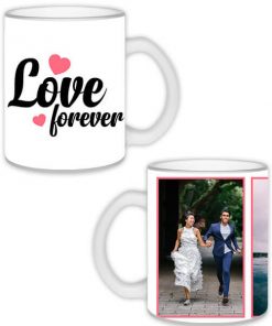Custom Transparent Frosted Mug - Love Forever Design
