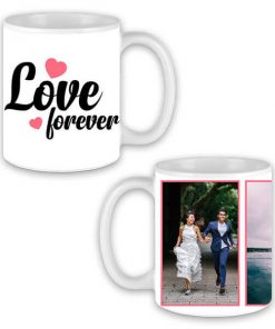 Custom White Mug - Love Forever Design