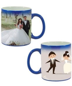 Custom Blue Magic Mug - Married Couple Design