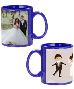 Custom Blue Mug - Married Couple Design
