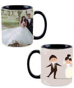 Custom Dual Tone Black Mug - Married Couple Design