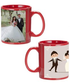 Custom Red Mug - Married Couple Design