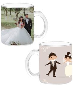 Custom Transparent Clear Mug - Married Couple Design