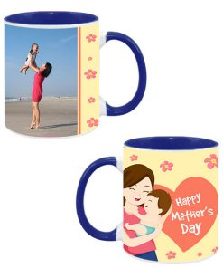 Custom Dual Tone Dark Blue Mug - Mother's Day Design