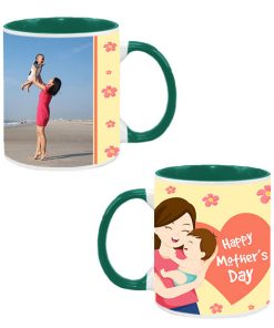 Custom Dual Tone Green Mug - Mother's Day Design