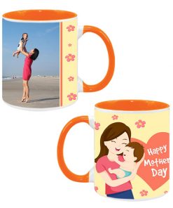 Custom Dual Tone Orange Mug - Mother's Day Design