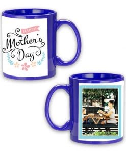 Custom Blue Mug - Mother's Day Design