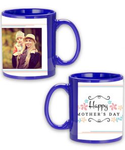Custom Blue Mug - Happy Mother's Day Design