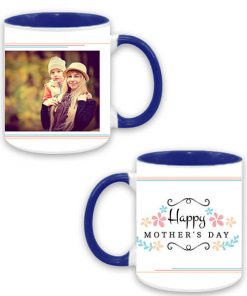 Custom Dual Tone Dark Blue Mug - Happy Mother's Day Design
