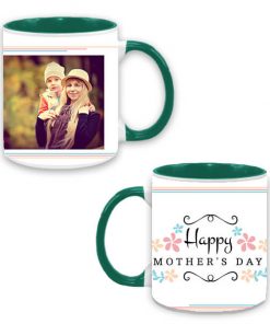 Custom Dual Tone Green Mug - Happy Mother's Day Design