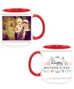 Custom Dual Tone Red Mug - Happy Mother's Day Design
