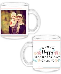 Custom Transparent Clear Mug - Happy Mother's Day Design