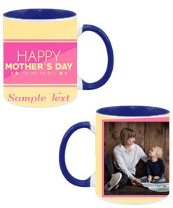 Custom Dual Tone Dark Blue Mug - Mother's Day Design