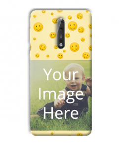 Smiley Design Custom Back Case for Nokia 8