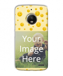 Smiley Design Custom Back Case for Motorola Moto E4