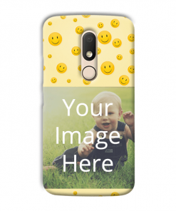 Smiley Design Custom Back Case for Motorola Moto M