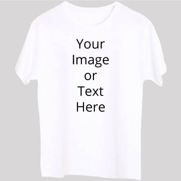 Buy White Customized Half Sleeve Men's Cotton T-Shirt Online | yourPrint