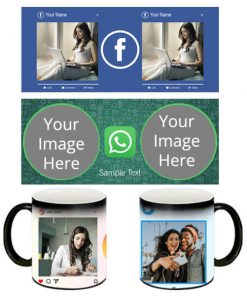 Social Media Design Customized Magic Mug - Black