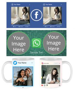 Social Media Design Customized White Mug