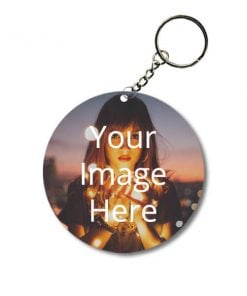 Customized Photo Printed Circle Keychain