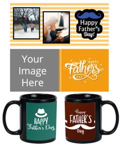 Father's Day Design Customized Black Mug