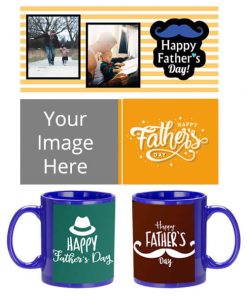 Father's Day Design Customized Blue Mug