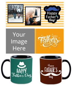 Father's Day Design Customized Dual Tone Black Mug