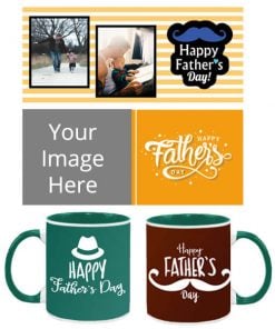Father's Day Design Customized Dual Tone Green Mug