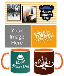Father's Day Design Customized Dual Tone Orange Mug