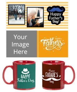 Father's Day Design Customized Red Mug