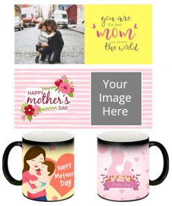 Mother's Day Design Customized Magic Mug - Black