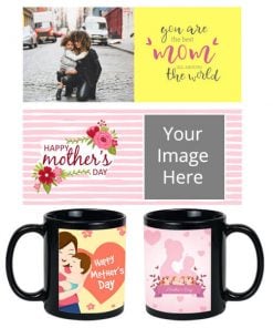 Mother's Day Design Customized Black Mug
