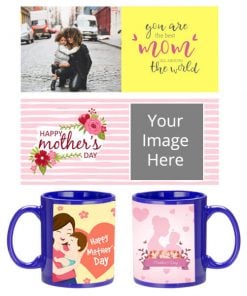 Mother's Day Design Customized Blue Mug