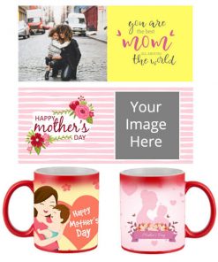 Mother's Day Design Customized Magic Mug - Red