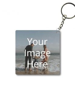 Customized Photo Printed Square Keychain