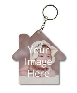 Customized Photo Printed House Shaped Keychain