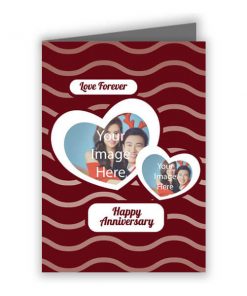 Anniversary Customized Greeting Card - Hearts