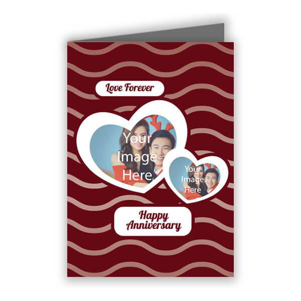 Buy Anniversary Customized Greeting Card - Hearts Online | yourPrint