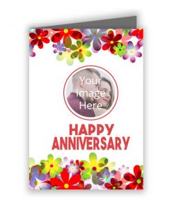 Anniversary Customized Greeting Card - Flowers