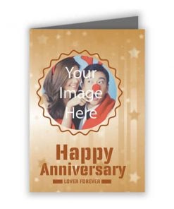 Anniversary Customized Greeting Card - Gold