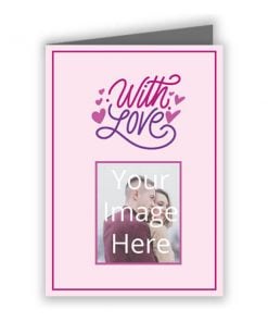 Love Customized Greeting Card - Pink Frame