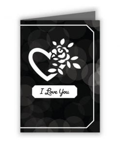 Love Customized Greeting Card - Black &amp; White