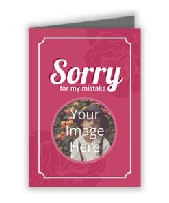 I am Sorry Customized Greeting Card - Pink